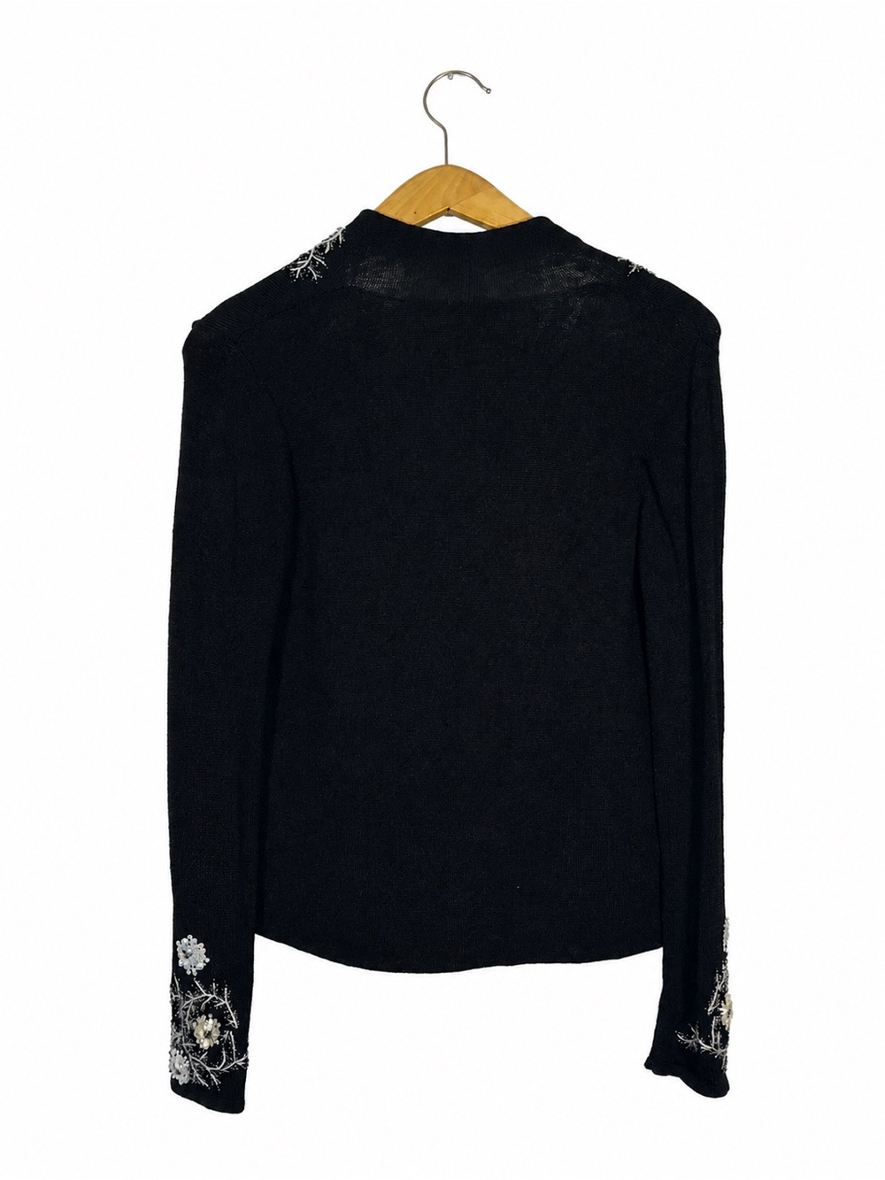 Vintage Sigrid Olsen Embroidered Beaded Cardigan Size M Formal Whimsigoth - Picture 2 of 10
